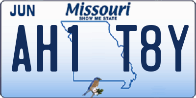 MO license plate AH1T8Y