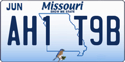 MO license plate AH1T9B