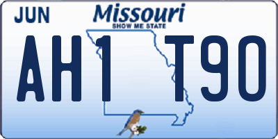 MO license plate AH1T9O