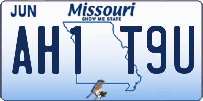 MO license plate AH1T9U