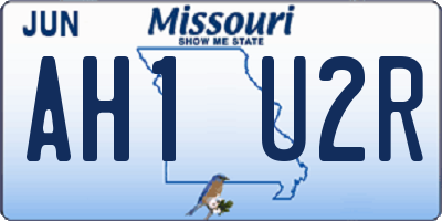 MO license plate AH1U2R