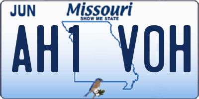 MO license plate AH1V0H