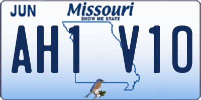 MO license plate AH1V1O