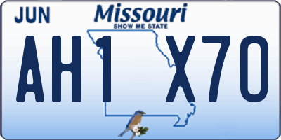 MO license plate AH1X7O