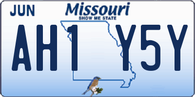 MO license plate AH1Y5Y