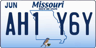 MO license plate AH1Y6Y