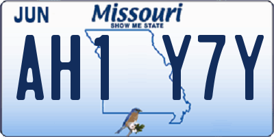 MO license plate AH1Y7Y