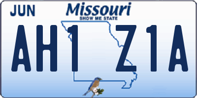 MO license plate AH1Z1A