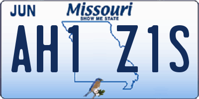 MO license plate AH1Z1S