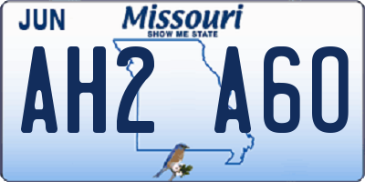 MO license plate AH2A6O