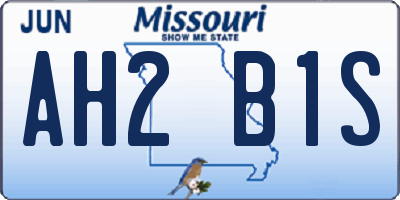 MO license plate AH2B1S