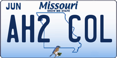 MO license plate AH2C0L