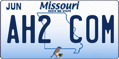 MO license plate AH2C0M