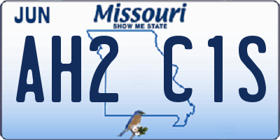 MO license plate AH2C1S