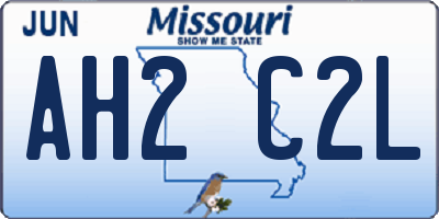 MO license plate AH2C2L