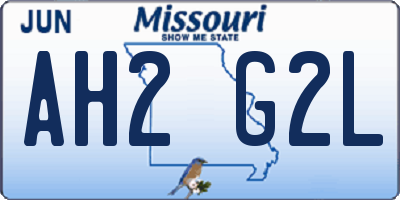 MO license plate AH2G2L