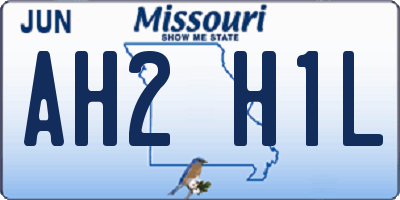 MO license plate AH2H1L