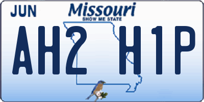 MO license plate AH2H1P