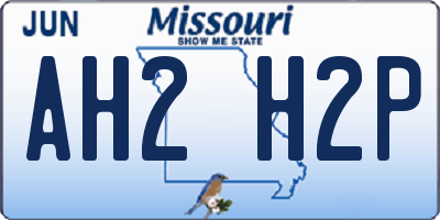 MO license plate AH2H2P