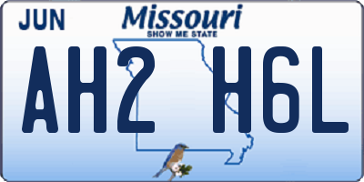 MO license plate AH2H6L
