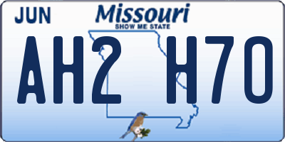 MO license plate AH2H7O