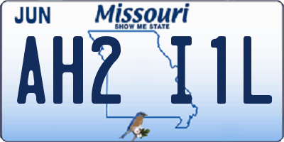 MO license plate AH2I1L