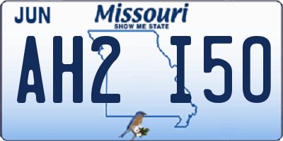 MO license plate AH2I5O