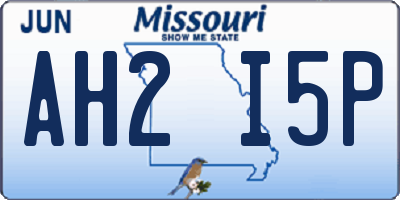 MO license plate AH2I5P