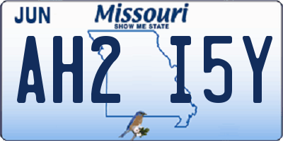 MO license plate AH2I5Y