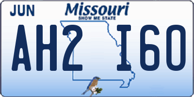 MO license plate AH2I6O
