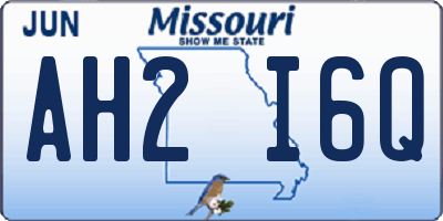 MO license plate AH2I6Q