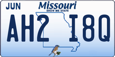 MO license plate AH2I8Q