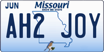 MO license plate AH2J0Y