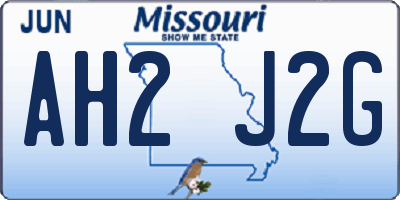 MO license plate AH2J2G
