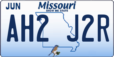 MO license plate AH2J2R