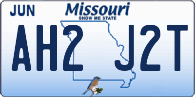 MO license plate AH2J2T