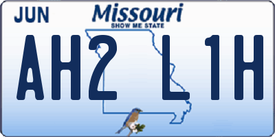 MO license plate AH2L1H