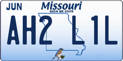 MO license plate AH2L1L