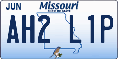 MO license plate AH2L1P