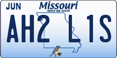 MO license plate AH2L1S