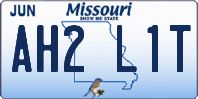 MO license plate AH2L1T