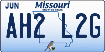 MO license plate AH2L2G