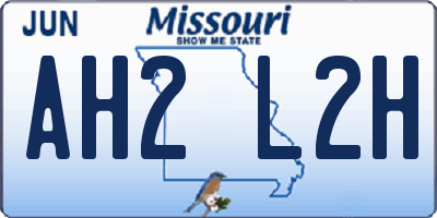 MO license plate AH2L2H