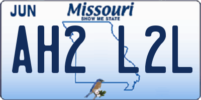 MO license plate AH2L2L