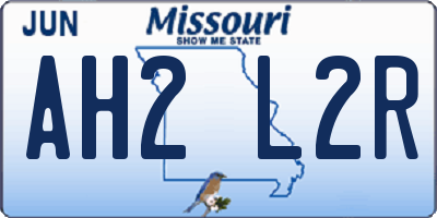 MO license plate AH2L2R