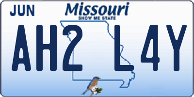 MO license plate AH2L4Y