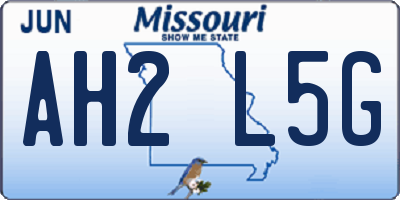 MO license plate AH2L5G