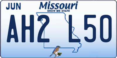 MO license plate AH2L5O