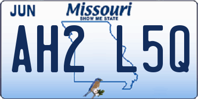 MO license plate AH2L5Q