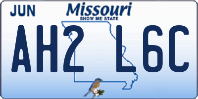 MO license plate AH2L6C